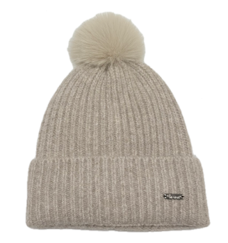 Strickmütze mit Zopfmuster mit Krempe - Style 2 -