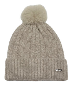 Strickmütze mit Zopfmuster mit Krempe - Style 3 -