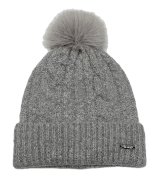 Strickmütze mit Zopfmuster mit Krempe - Style 3 -