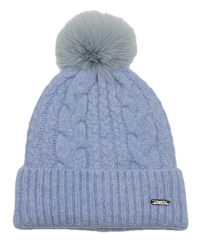 Strickmütze mit Zopfmuster mit Krempe - Style 3 -