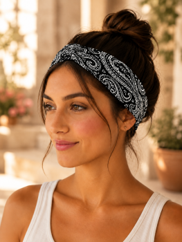 Stirnband mit Knoten - Print