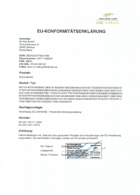 Sonnenbrillen - EU Declaration of Conformity