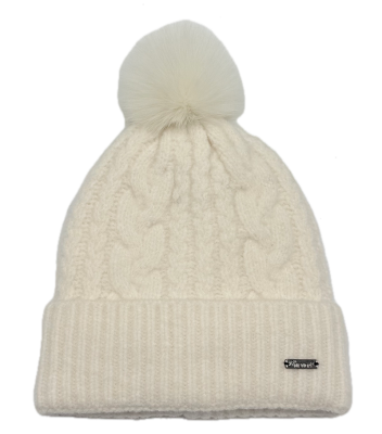 Strickmütze mit Zopfmuster mit Krempe - Style 3 -