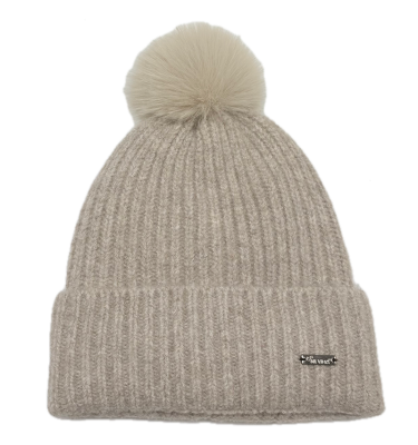 Strickmütze mit Zopfmuster mit Krempe - Style 2 -