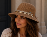 Strohhut  - Cloche Style Glitzer