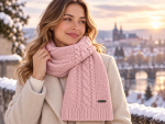 Strickschal mit Zopfmuster  - Style 1
